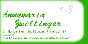 annamaria zwillinger business card